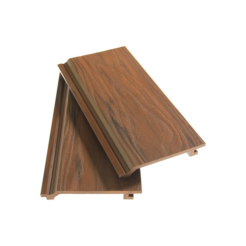 户外塑木墙板厂家庭院围墙木塑栅栏板防水防晒平面木纹围栏外墙板