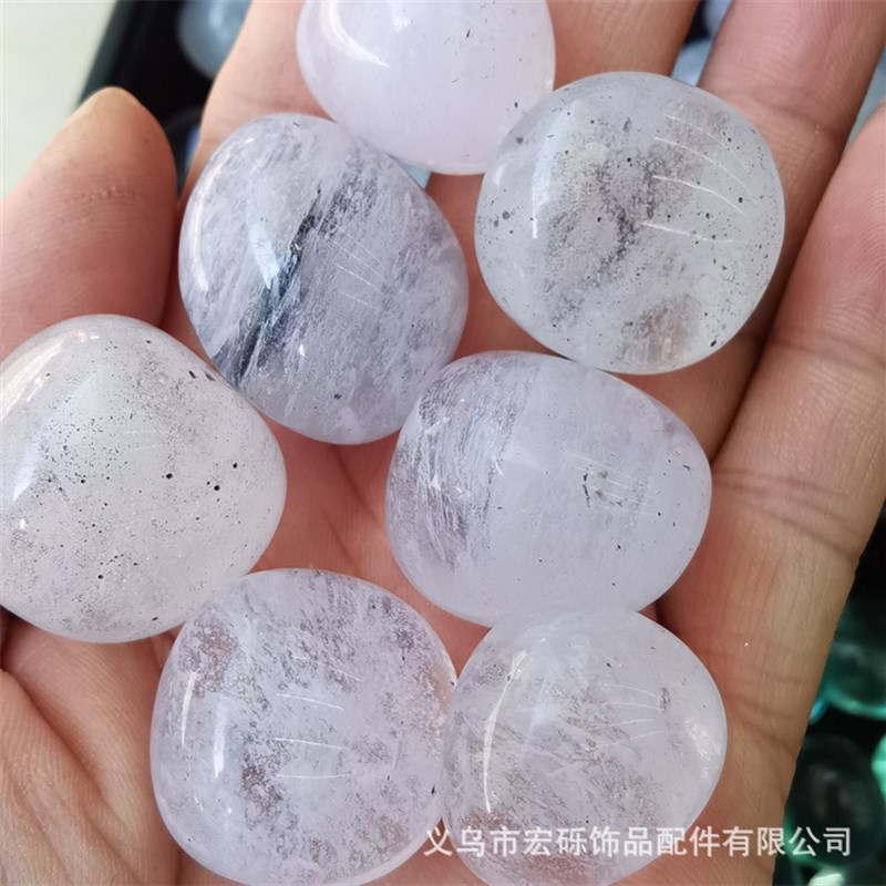 彩色水晶玻璃滚光不定形乱石家居鱼缸园林裸石盆装装饰品配件