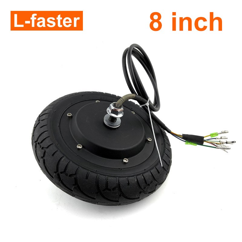 350W 8英寸电动无刷轮毂电机轮实心液晶显示屏用于DIY电动滑板车