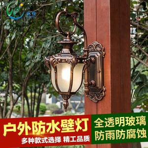 瑞怡防水户外壁灯 仿古室外防雨墙壁灯具 欧式复古阳台过道灯