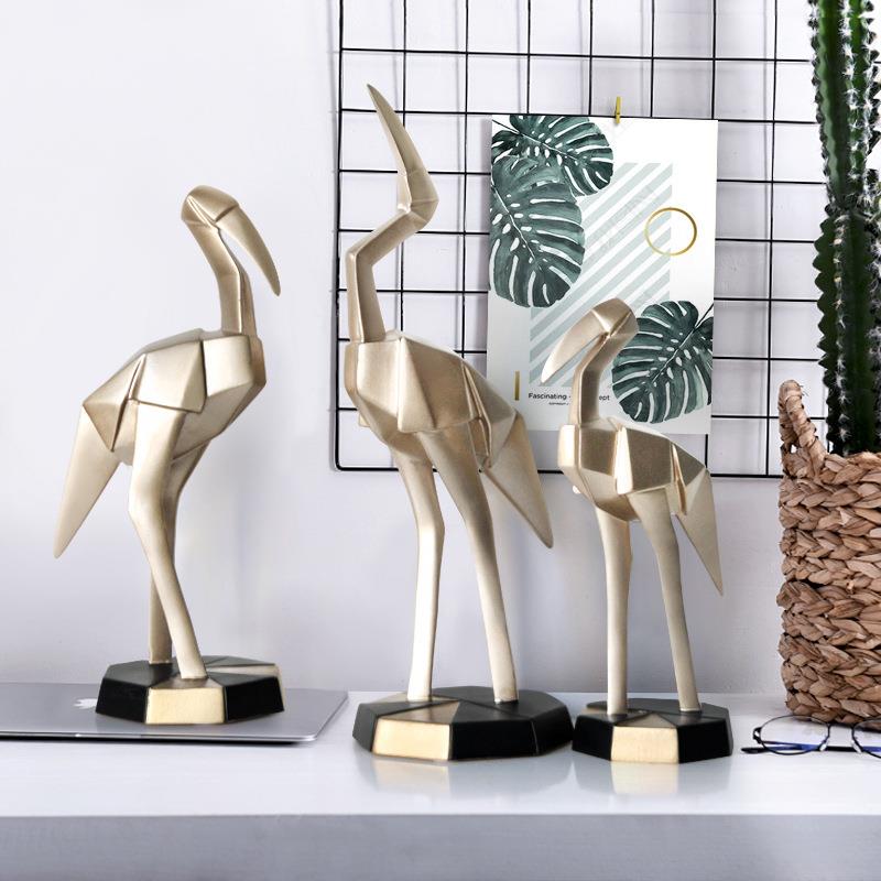 跨境工艺品摆件桌面创意火烈鸟摆设客厅玄关电视柜酒柜装饰品