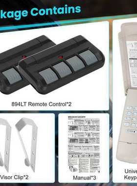 3个外贸兼容 894LT 374LM 4键 车库门遥控器 Remote Control