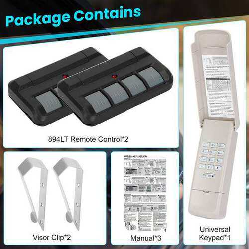 3个外贸兼容 894LT 374LM 4键 车库门遥控器 Remote Control