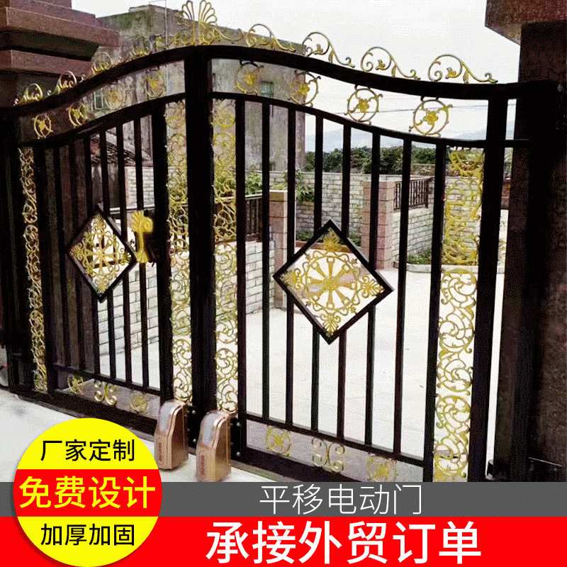 专业个性化大门 铁艺大门不锈钢门 电动防盗门 智能电控大门