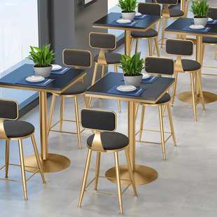 家庭小酒吧台家用休闲桌椅网红咖啡厅奶茶甜品店吧台桌椅家用吧台