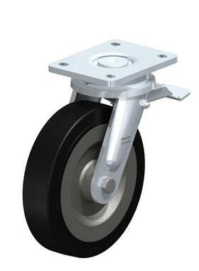 LO-SE 200K-ST 8寸后双刹黑色橡胶轮 安装高度245MM