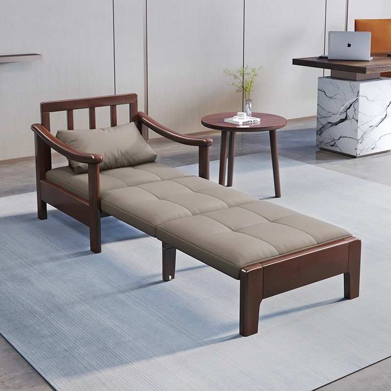 可伸缩实木可折叠沙发床两用客厅多功能坐卧单人床可拆洗双人沙发