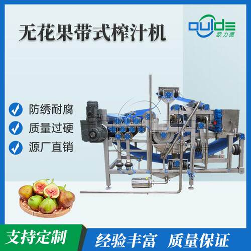 厂家直销全自动工业果蔬榨汁机不锈钢蔬菜水果无花果带式压榨机