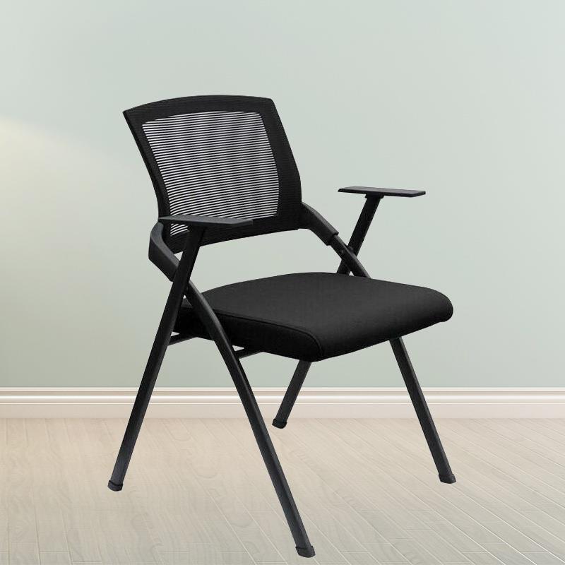 折叠会议室椅子带写字板四脚移动简约电脑办公椅学生培训椅带桌板