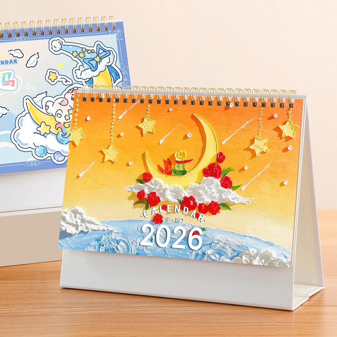 台历2026年创意简约办公计划本商务记事可爱桌面摆件月历每日ins风2025广告年历定制马年工作打卡小日历印刷