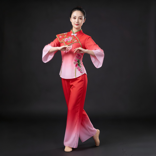 秧歌服演出服女2026新款喜庆陕北绥德社火腰鼓队广场舞迎亲舞蹈服