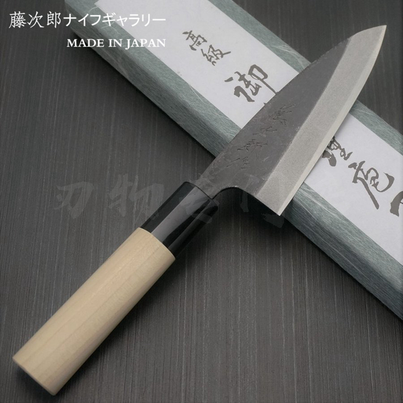 日本进口Tojiro藤次郎白纸钢黑打105mm出刃/鱼头刀菜刀厨刀安莱钢