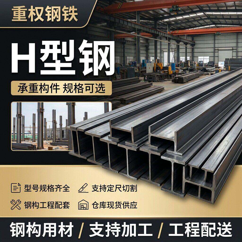 钢梁立柱工程支架用重型H型钢建筑型钢焊接H钢来图加工梁柱型材