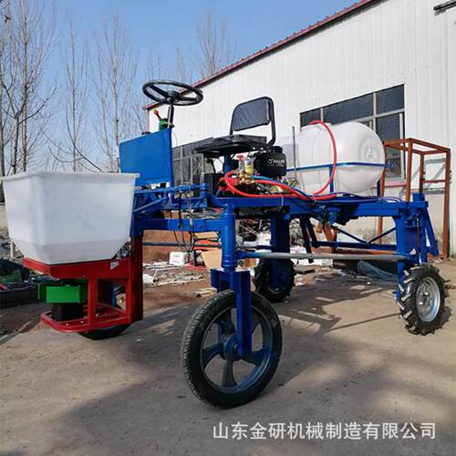 自走式菜园药材杀虫车大面积农田种植喷雾器柴油高架四轮打药机