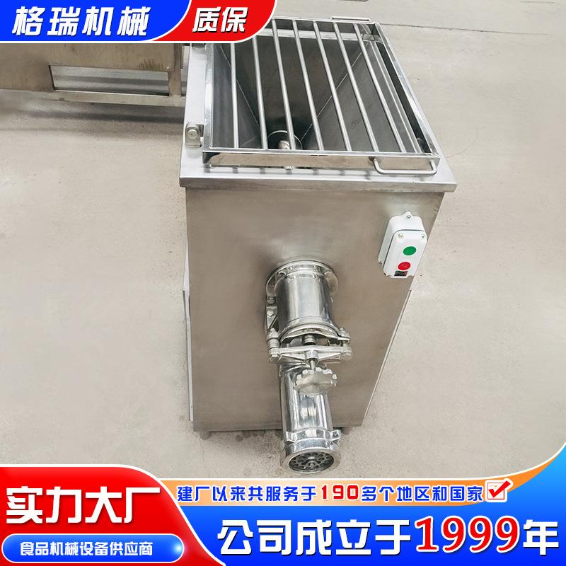 不锈钢肉制品粉碎机 多功能带骨肉绞肉设备全自动水饺馅料绞肉机