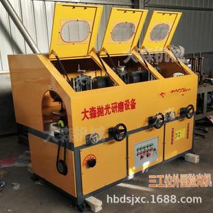多工位圆管除锈抛光机 三组无心外圆抛光机 钢管铁管拉丝机厂家