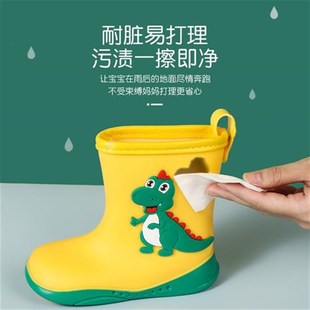 新款 防水雨衣套 儿童雨鞋 男童宝宝防滑雨靴女童学生小L童幼儿水鞋