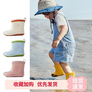 男童女童宝n宝水鞋 儿童雨鞋 雨靴中小童学生水靴防水防滑幼儿儿童