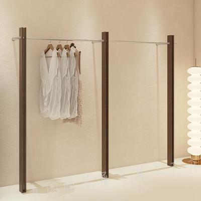 服装店展示架衣架落地立式直播间陈列架木头元素新款中岛架网红