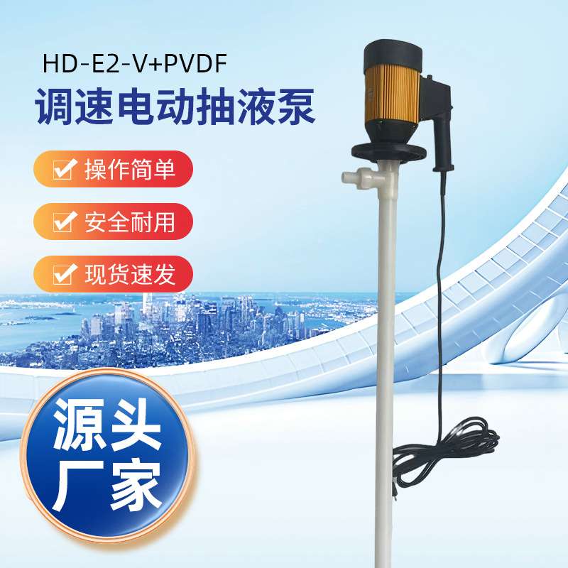 HD/HP-E2-V+PVDF-1000HP耐腐蚀电动油抽泵电动油桶泵|化工插桶泵