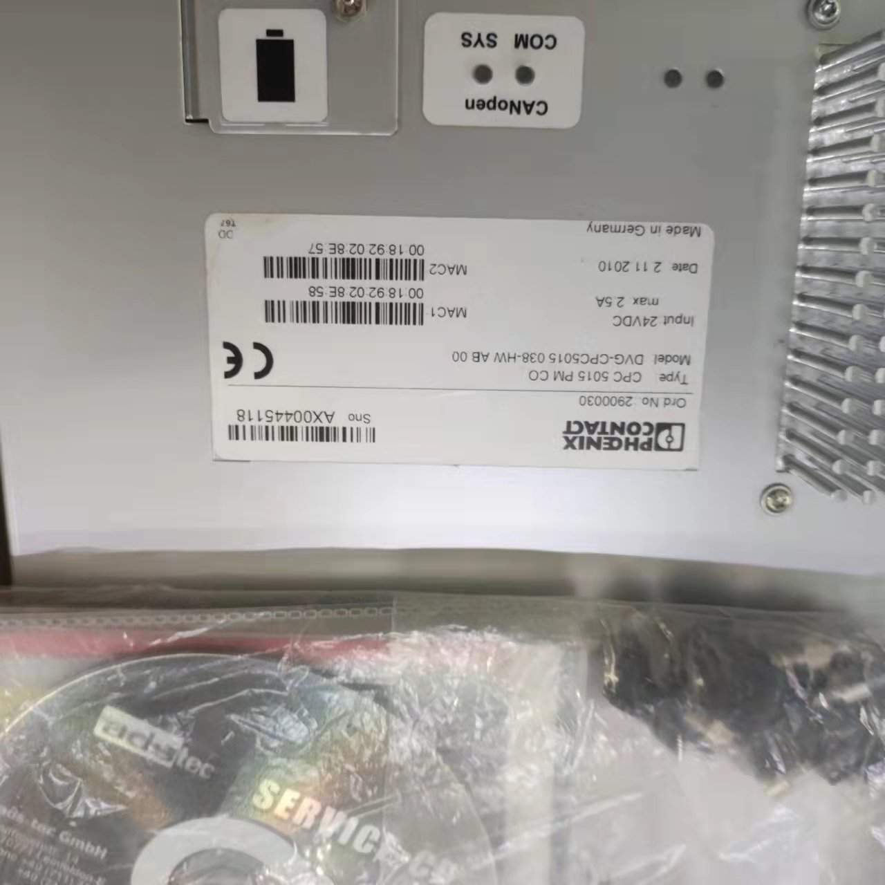 PHOENIXCONTACT工控机DVG-CPC5015 038-HW AB00/CPC5015 038-HWAE