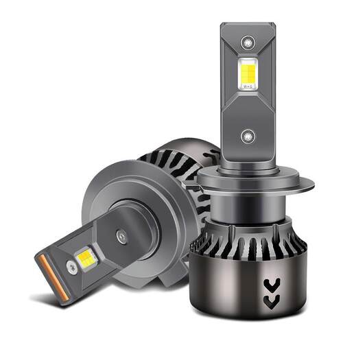 M5三色温双色汽车led大灯75w改装黄光超亮远近光灯泡H1H4H7H11