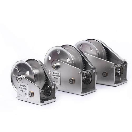 供应VTVI牌304手摇绞盘1200磅不锈钢自锁绞盘绞车南京