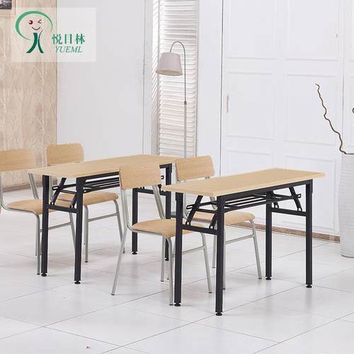 双层折叠培训桌会议简易户外桌现代职员办公桌条形长条桌学生课桌