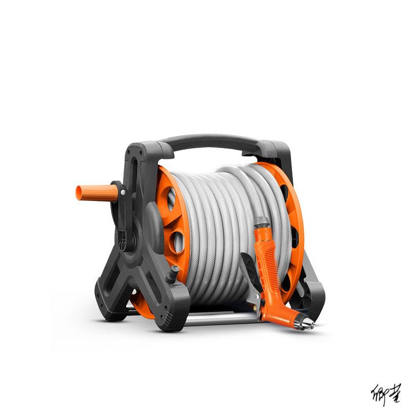 自动水管收卷器高压水枪花园浇花收纳洗车水管水枪高压新型
