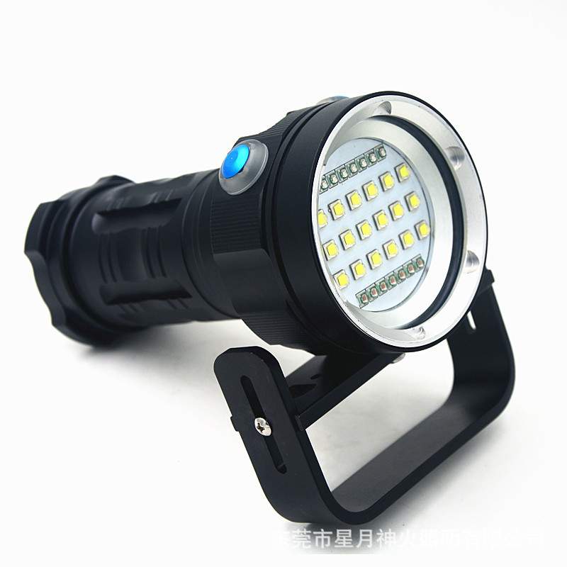 A180潜水摄影补光手电筒Video Light gopro尾部DC充电潜水100米