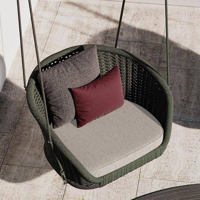 北欧户外秋千庭院荡秋千网红花园秋千椅吊椅室外双人藤编吊床小院