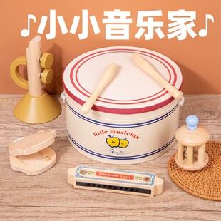 手摇铃安抚拨浪鼓可啃咬沙锤宝宝抓握益智哄娃神器玩具婴儿6个月3