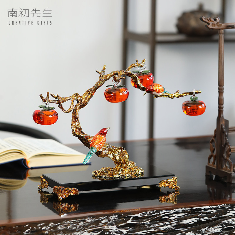 南初先生珐琅彩喜上枝头结婚送礼