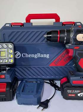 外贸锂电无刷手电钻工作灯组合2件套2409A