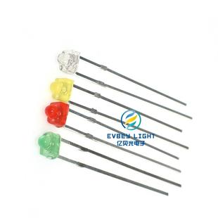 f1.8灯珠1.8mm白发白橙红黄蓝翠绿光小蝴蝶散光led灯珠发光二级管