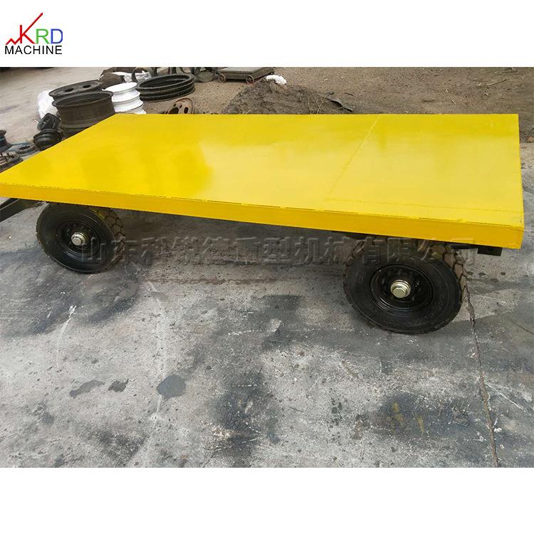 超市搬运平板拖车四轮挂车物流台车超低重钢平板牵引运输车