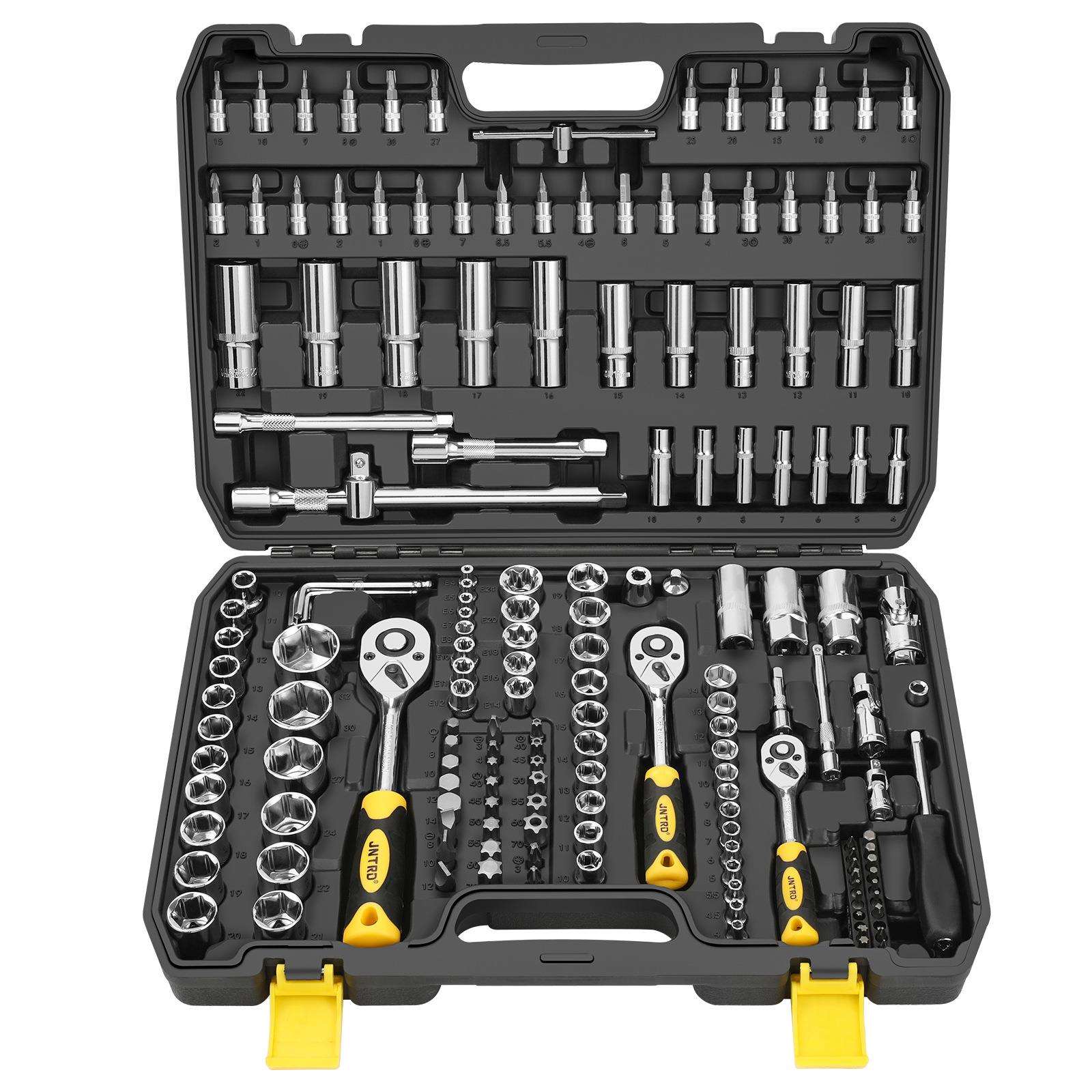 24齿大中小飞172件套多功能汽修工具套装套筒扳手五金组合工具箱