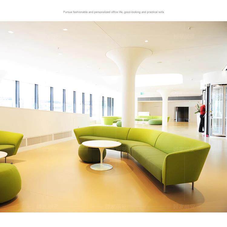 接待区等候区组合转角休息区异形组合市民中心民政局大厅异形沙发