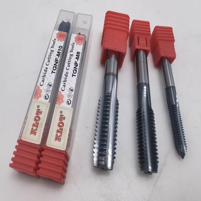 KLOT 55度涂层钨钢丝攻丝锥黑色镀层整体硬质合金机用丝锥M3-M20
