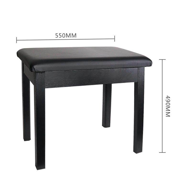 单人钢琴凳木纹 木质腿电子琴凳耐用柔软椅子坐垫 家用电钢琴凳子