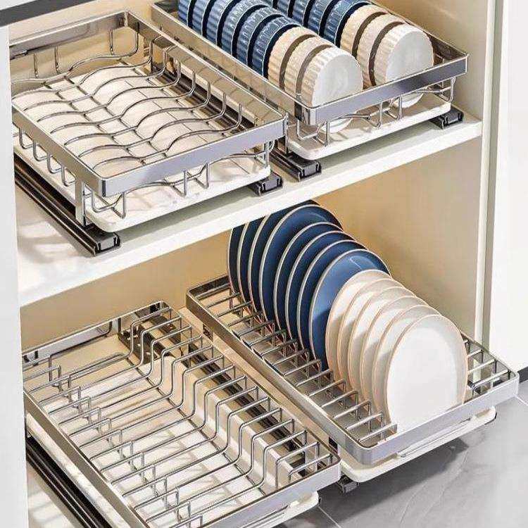 不锈钢碗碟收纳架橱柜内置抽屉式放碗盘置物架抽拉篮厨房沥水碗架,农机/农具/农膜,播种栽苗器/地膜机,淘宝优惠券,粉丝福利购,淘宝优惠卷