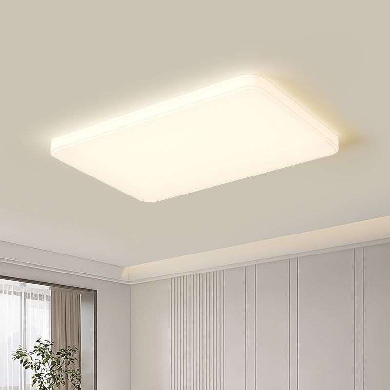 客厅吸顶灯奶油风温馨led超亮奶油风主卧室灯护眼家用长方形灯具