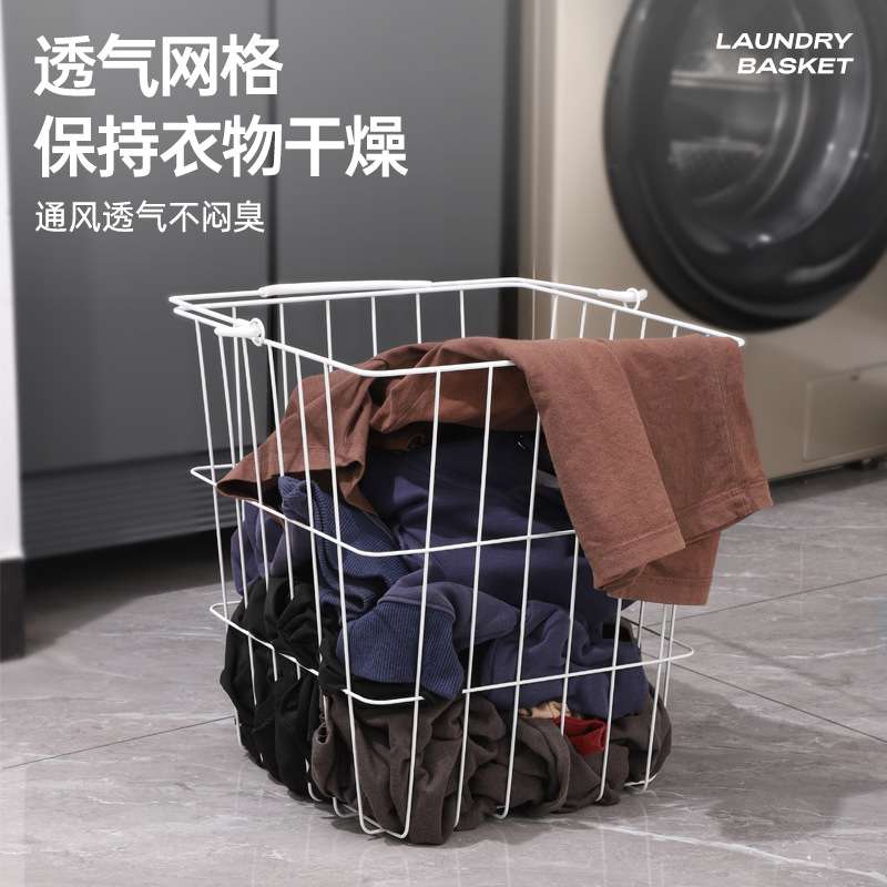 厂家新款三层脏衣篓浴室脏衣服分类收纳筐多功能脏衣篮带轮可移动