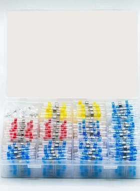 600PCS 耐高温管型端子快速接线器端子防水耐热性防潮绝缘焊锡环