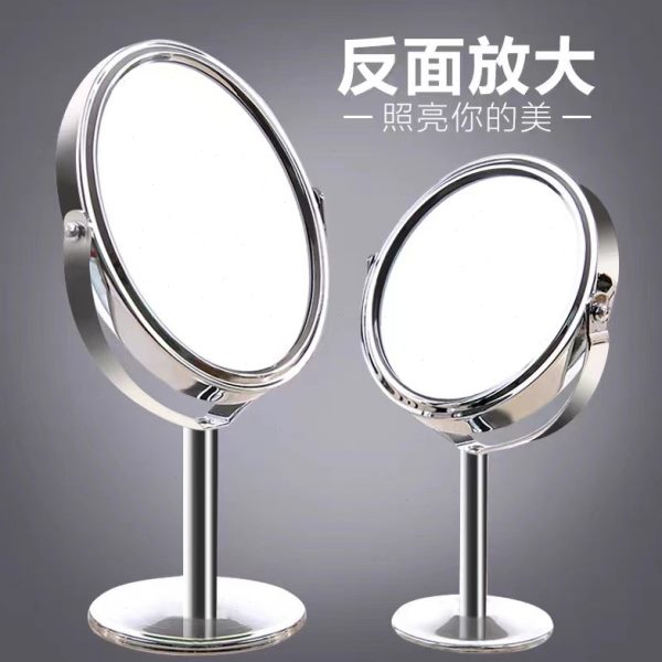 子双面化妆镜台式小0倍10放大镜高清30一去黑头倍450清理毛孔挑刺