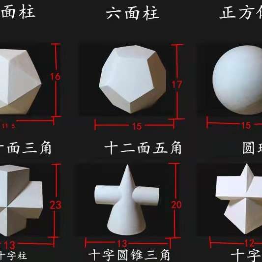 写生教具 石膏几何体美术石膏头像模型厂家直供五官手脚挂面像
