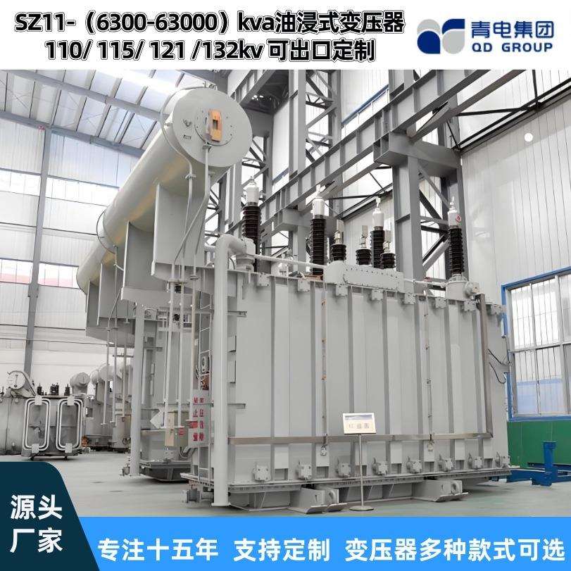 青电变压器厂 SZ20- 6300 25000 63000KVA/110kv油浸式主变压器