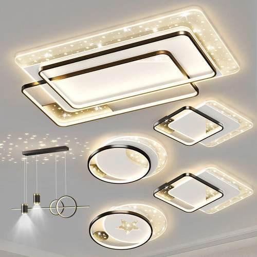 L5U现代简约客厅灯极简led吸顶灯大气主灯卧室大厅中山灯具全屋套