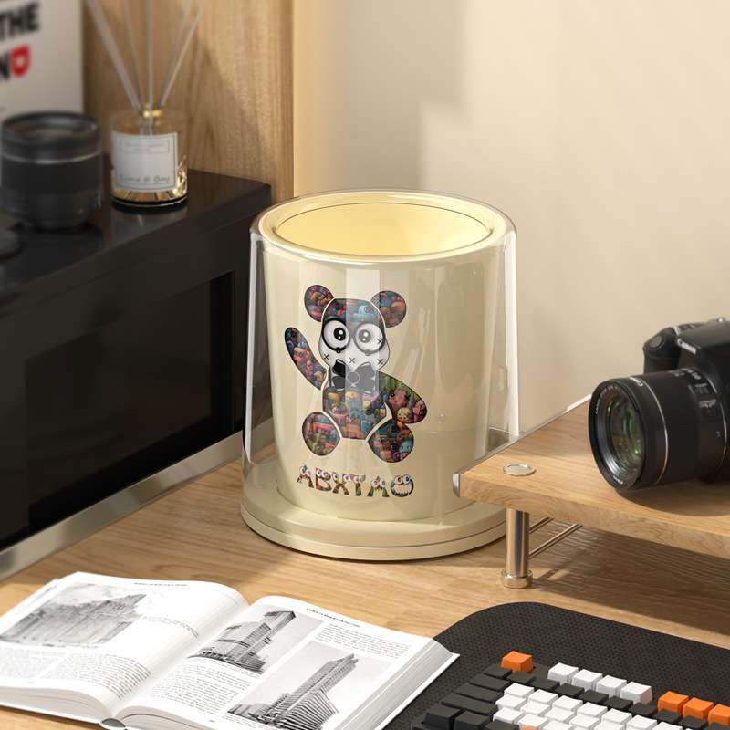 桌面垃圾桶高颜值无盖小号床头办公桌废纸篓敞开式客厅茶几收纳桶