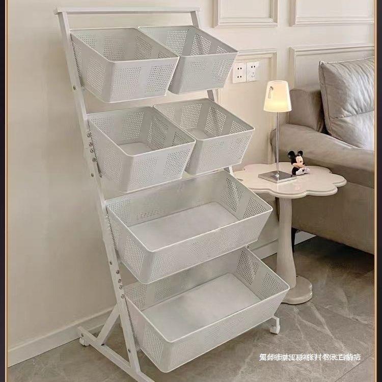 厨房收纳蔬菜小推车置物架多层多功能家用菜篮子水果客厅落地移动